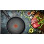 Tefal C38819 Hard Titanium Essential Poêle wok 28 cm | Revêtement antiadhésif avec particules de titane | Indicateur de températ