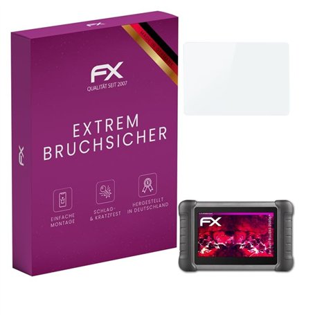 atFoliX Protection Écran Film de verre en plastique compatible avec Autel MaxiDAS DS808 Verre film protecteur, 9H Hybrid-Glass F