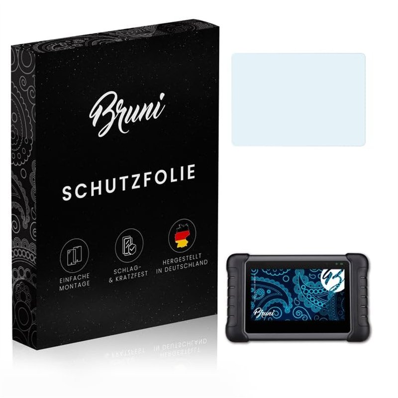 Bruni Protecteur d'écran compatible avec Autel MaxiCheck MX808TS Film Protecteur, cristal clair Écran protecteur (2X)
