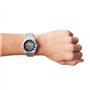 Fossil Montre pour femmes Everett, mouvement automatique, boîtier en acier inoxydable argenté de 42 mm avec bracelet en acier in
