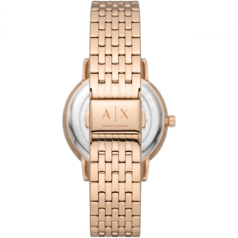 Image secondaire de Armani Exchange - Montre à Trois Aiguilles pour Femme, Acier Inoxydable Recyclé à 50 % Au Moins, Couleur Or Rose, AX5581