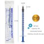 Lot de 50 Seringues de 1 ml Avec Capuchon, Seringue de 1 cc Scellée Individuellement Avec Embout Luer Slip Sans Aiguille Pour Re