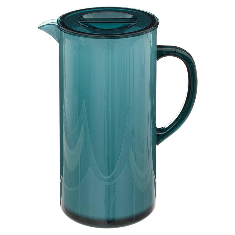 5five - pichet avec couvercle square bleu pétrole