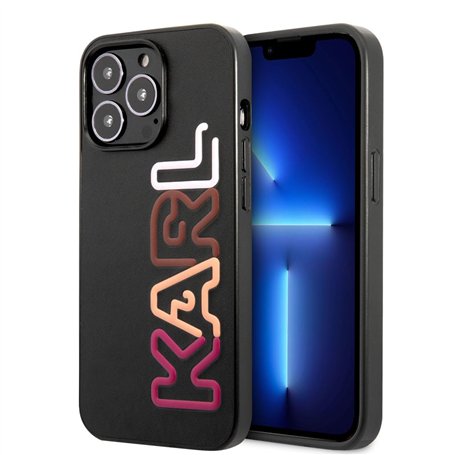 Karl Lagerfeld KLHCP13LPCOBK Coque rigide pour iPhone 13 Pro / 13 6,1" Noir/noir