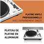 Lenco L-3810 Platine Vinyle à entraînement Direct - Platine Vinyle DJ - 33/45 Tours/Minute - contrôle de Pas - système de Lectur