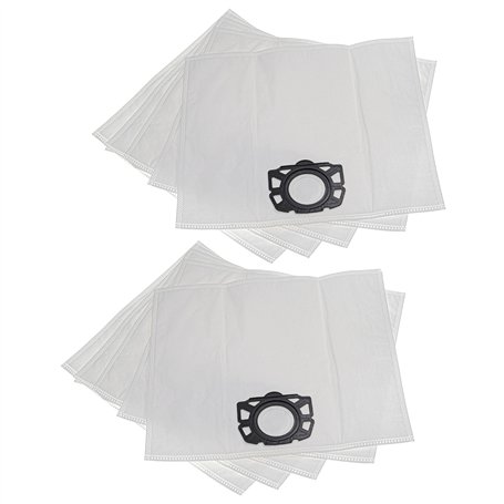 vhbw 10x Sacs remplacement pour Kärcher 4039784550339, 6.904-413.0 pour aspirateur - microfibres non tissées, 39cm x 24,5cm blan