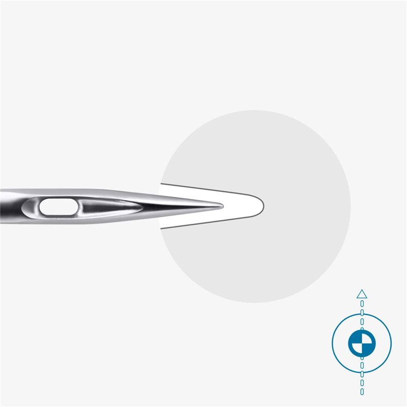 Image secondaire de SCHMETZ Aiguilles pour machines à coudre | 5 Aiguilles Black Super Stretch | HAx1 SP SU | Grosseur d’aiguille 90/14 | utilisable