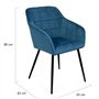 IDMarket - Lot de 2 chaises de Salle à Manger, fauteuils de Table Mady en Velours Bleu Canard