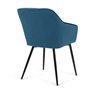 IDMarket - Lot de 2 chaises de Salle à Manger, fauteuils de Table Mady en Velours Bleu Canard