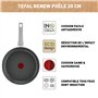 TEFAL Renew On Poêle antiadhésif céramique induction, Rouge, 20 cm