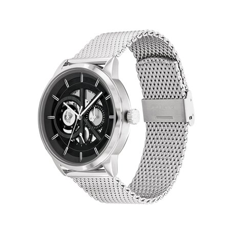 Calvin Klein Montre Analogique Multifunction à Quartz pour Homme avec Bracelet milanais en Acier Inoxydable argenté - 25200213