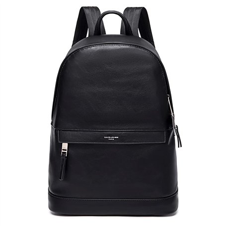 David Jones - Sac à Dos Homme Simili Cuir PU - Sac Ordinateur Portable 13 Pouces PC Travail Cours Scolaire Multifonction Bureau 