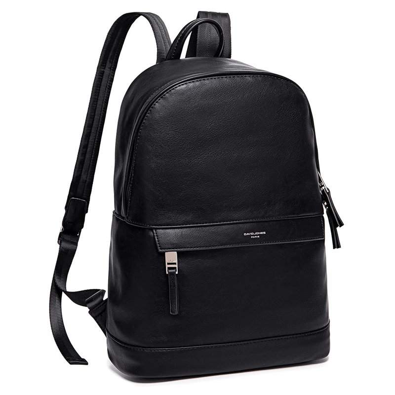 Image secondaire de David Jones - Sac à Dos Homme Simili Cuir PU - Sac Ordinateur Portable 13 Pouces PC Travail Cours Scolaire Multifonction Bureau 