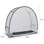 IDMarket - Serre d'hivernage Demi Lune 200 x 80 x 170 cm Balcon et terrasse