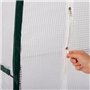 IDMarket - Serre d'hivernage Demi Lune 200 x 80 x 170 cm Balcon et terrasse