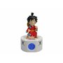 TEKNOFUN - Licence Officiel One Piece - Réveil Lumineux Luffy - Bleu, Rouge et Noir - Fonctionne avec Piles (3X AAA) ou USB (câb