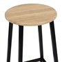 IDMarket - Lot de 4 tabourets de Bar Detroit Assise Ronde Design Industriel