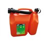 EDA - Jerrican Double Compartiment - 6 L pour Essence + 2,5 L pour Huile - avec Bec Verseur Rigide - Homologué Carburant - 31,8 