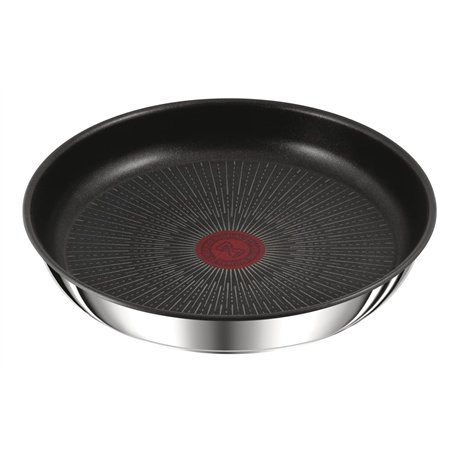 TEFAL Ingenio Preference Poêle 26 cm, Induction, Revêtement antiadhésif, Acier inoxydable, Empilable, Indicateur de température,