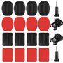 20 Sets Coussinets Adhésifs Compatible avec Gopro, Fixation de Casque en Adhésif, Support Adhésif Incurvé et Plat, Autocollant d