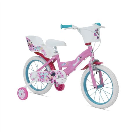 Huffy Vélo 16 Pouces Disney Minnie Bébé – Fille, Rose, Taille Unique