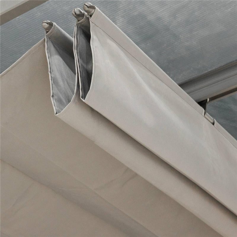 Hespéride - Toile de pergola Belize Ardoise 2,95x2,92m pour Pergola Belize 6x3,5m