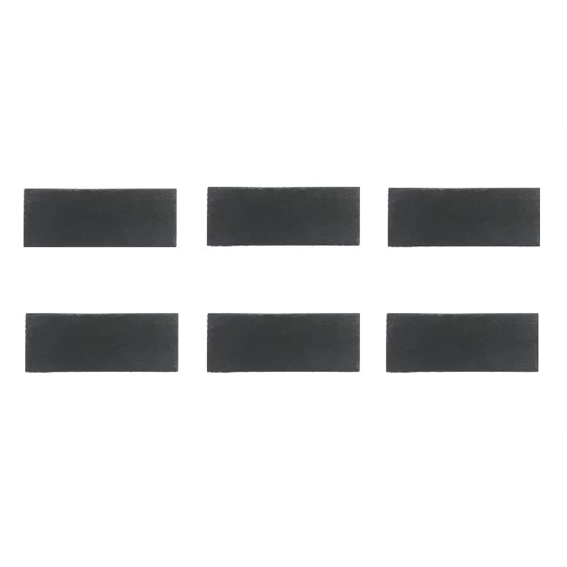 Secret de gourmet SG Lot De 6 Assiettes En Ardoise - L 30 X L 11 Cm - Noir