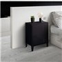 IDMarket - Table de Chevet Ester 1 Porte métal Noir Design Industriel