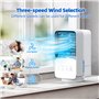 OMISOON Climatiseur Portable, Climatiseur Mobile Silencieux 4 en 1, 120° Oscillation, Refroidisseur d'air de 700 ml, 3 Vitesses,