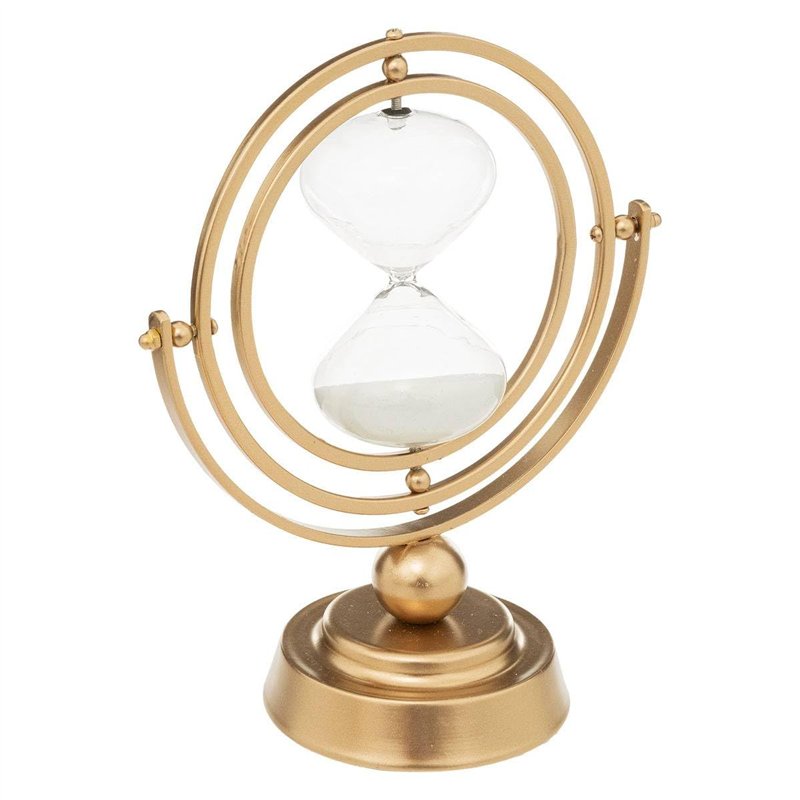 Atmosphera - Sablier déco Bota - métal et Verre - doré - H23 cm
