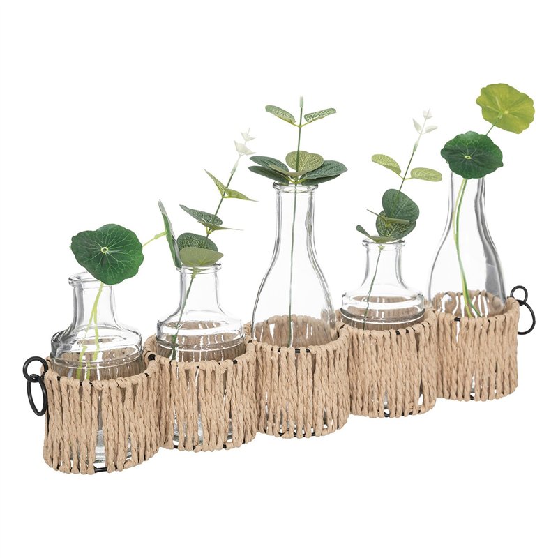 Atmosphera - Set de 5 soliflores - Verre - H29-5 cm