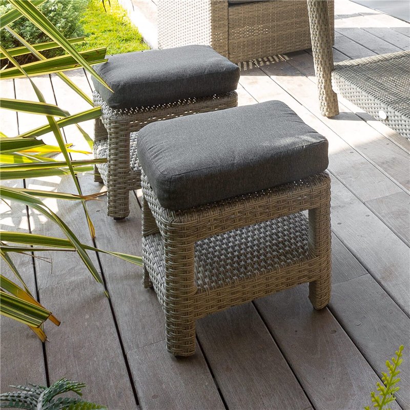 Image secondaire de Hespéride - Pouf de Jardin carré Polynésia Havane