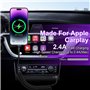 Câble Lightning enroulé Compatible Apple Carplay [Certifié Apple MFi] Chargeur iPhone rétractable avec synchronisation de donnée