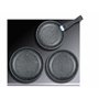 Arthur Martin AM9728 Set de 3 poêles avec revethement anti adhérent Acier Inoxydable Poignée amovible Tous feux dont induction