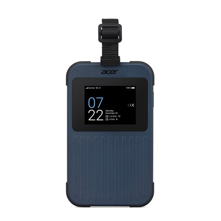 Acer Connect Enduro M3 Router WiFi avec Sim 5G, Mobile Hotspot, Router WiFi 6 Dual Band, Octa Core 2.4 GHz, Display 2.4" Touch, 