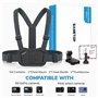 Sametop Harnais Fixation de Poitrine Chesty Sangle Compatible avec GoPro Hero 13 12 11 10 9 8 7 6 5 Session DJI Osmo Caméras d'a