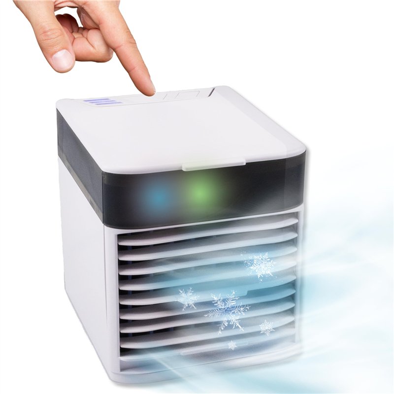Silvergear® Climatiseur Mobile | Refroidisseur d'Air avec 3 Vitesses + Timer | Rafraîchisseur d'Air avec Brumisation et USB | Ec