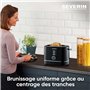 SEVERIN Grille-pain automatique 850 W, Toaster compact 2 fentes jusqu'à 2 tranches, Grille-pain électrique avec réglage du degré