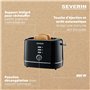 SEVERIN Grille-pain automatique 850 W, Toaster compact 2 fentes jusqu'à 2 tranches, Grille-pain électrique avec réglage du degré