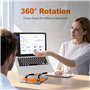 GRIFEMA GB1050 Support Ordinateur Portable, Support PC Portable Rotatif à 360°, Réglable en Hauteur, Compatible avec MacBook Air