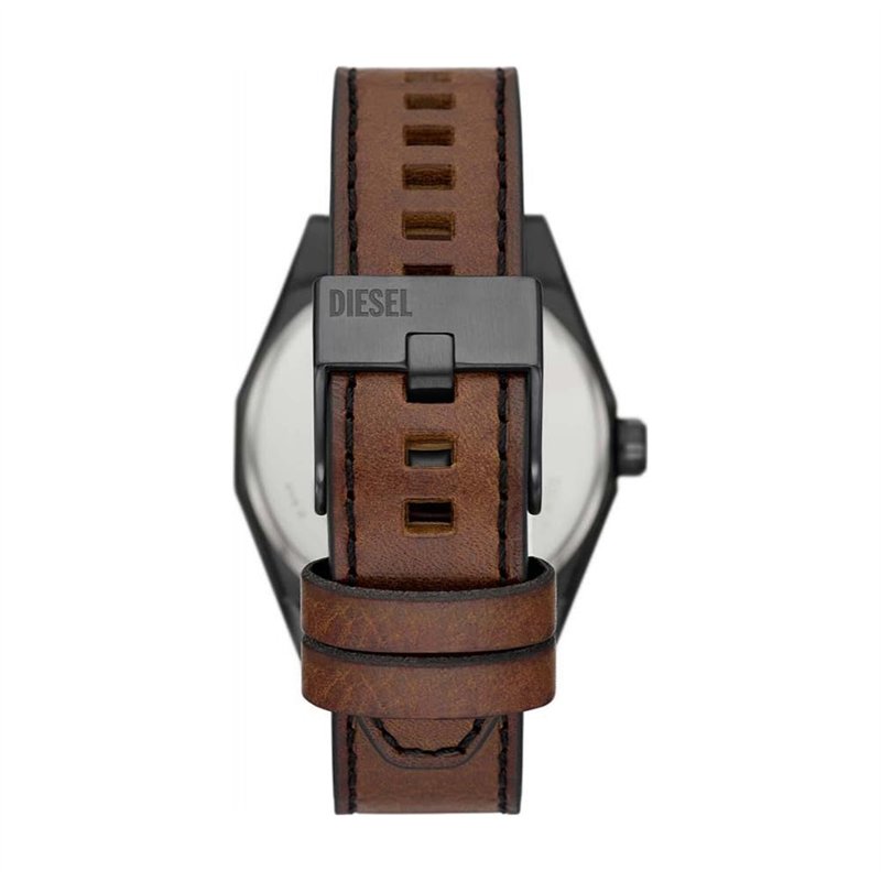 Image secondaire de Diesel Montre Scraper à trois aiguilles, en acier inoxydable, couleur gris acier, pour homme, DZ2189