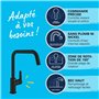GROHE QUICKFIX Start Robinet de cuisine, Mitigeur Monocommande Evier, Bec Haut, Rotation 150°, Noir Mat, 304702430