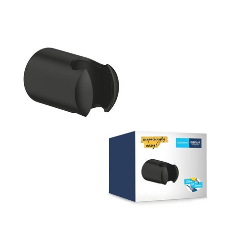 GROHE Vitalio Universal, Support de Douche Mural, Non Ajustable, Vis et Chevilles inclus, Noir Mat, 279582430