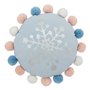 Atmosphera - Coussin Hiver en Coton D35cm Bleu