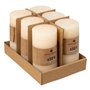 Atmosphera - Bougie ronde Olia D6,8cm blanc ivoire
