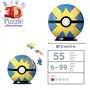 Ravensburger - Puzzle 3D Pokemon Pokeball Bola Rápida, Pokebola amarilla y azul, puzzles niños 6 años, construcción, 54 piezas n