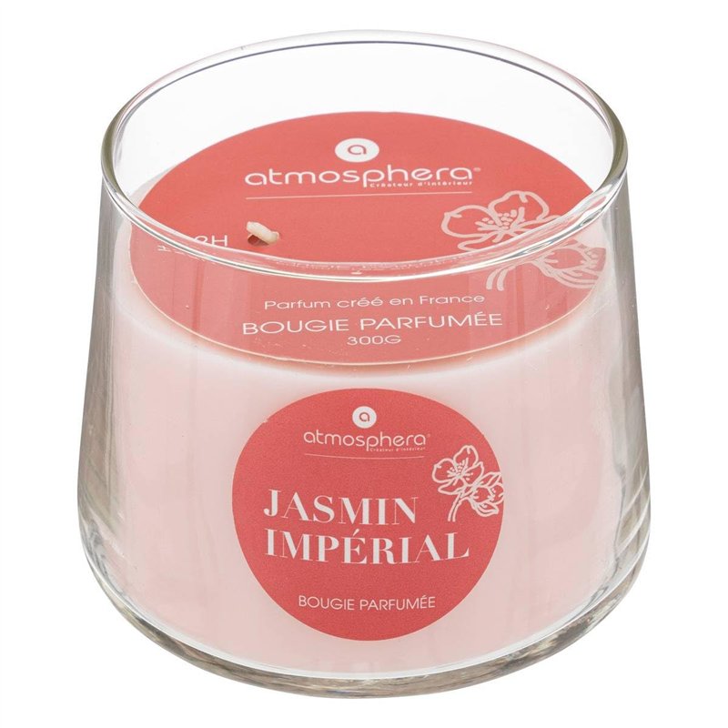 Image secondaire de Atmosphera - Bougie parfumée Izor en verre D10cm rose