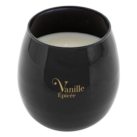 Atmosphera - Bougie parfumée Arlo en Verre D12cm Noir