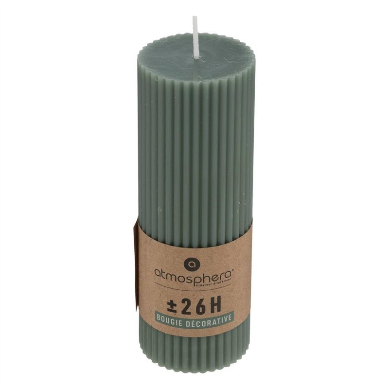 Image secondaire de Atmosphera - Bougie ronde Demi en coton D5cm vert céladon