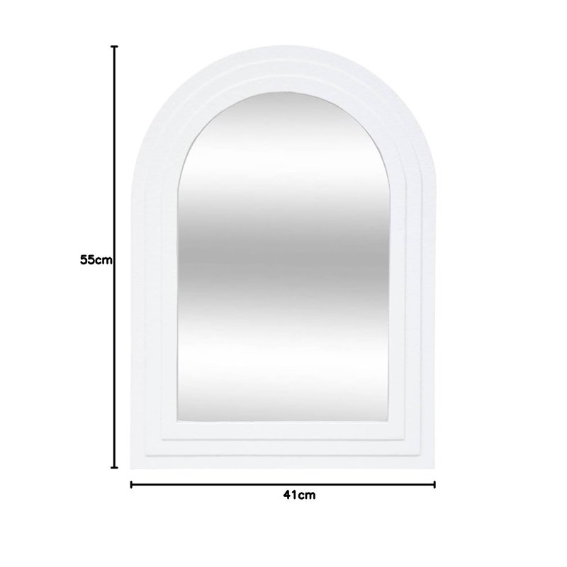 Image secondaire de Atmosphera - Miroir Emily en Bois H55cm Blanc